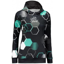 Prémium funkcionális női pulóver ALTISPORT VOJ/ALW037MI01 FEKETE/TÜRKIZ méret: XXXL női pulóver, kardigán