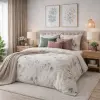  Prémium levélmintás ágyneműhuzat – bézs-zöld soft luxury design 200x220, 70x80x2db