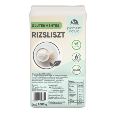 Premium Natura gluténmentes fehér rizsliszt 1000 g alapvető élelmiszer