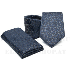  Prémium nyakkendő szett - Kék virágmintás