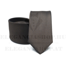 Prémium selyem nyakkendő - Barna aprómintás