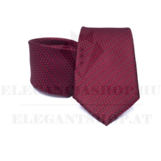  Prémium selyem nyakkendő - Meggypiros aprómintás