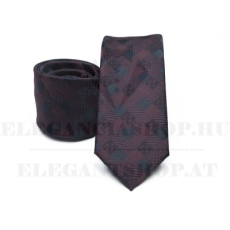  Prémium slim nyakkendő - Bordó mintás