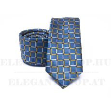  Prémium slim nyakkendő - Kék kockás