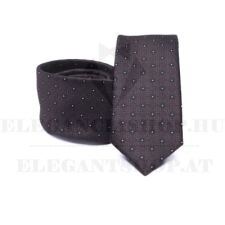 Prémium slim nyakkendő -  Sötétbarna aprópöttyös nyakkendő