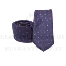  Prémium slim nyakkendő - Sötétkék mintás nyakkendő