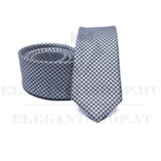  Prémium slim nyakkendő - Szürke mintás