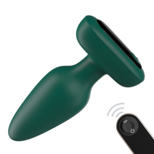  Prémium zöld szilikon vibráló análplug 10 x 4,2 cm vibrátorok