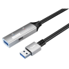 PremiumCord aktív kábel usb-a 3.2 gen1, hosszabbító, repeater, a - a, m/f, 20m, fekete ku3rep20al