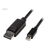 PremiumCord DisplayPort 1.2/1.2a Mini DisplayPort Átalakító Fekete 3m kport7-03