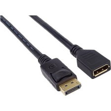 PremiumCord DisplayPort - DisplayPort kiterjesztése, árnyékolt, 2m kábel és adapter