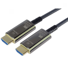 PremiumCord HDMI 2.1 Összekötő Fekete-Bézs 30m KPHDM21T30 kábel és adapter