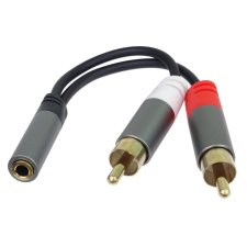 PremiumCord Jack RCA Átalakító Fekete 15cm kjqqr-02 kábel és adapter
