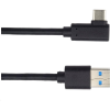 PremiumCord Kábel USB 3.0 USB-A - USB-C, 90° fokos, 5 Gbit/s, M/M, 2m, fekete (ku31cz2bk)