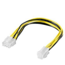PremiumCord kn-16 8 pin/apa - P4 4pin/anya 24 cm sárga-fekete kábel kábel és adapter