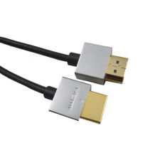 PremiumCord kphdmes2 Slim HDMI High Speed + Ethernet 2 m fekete kábel audió/videó kellék, kábel és adapter