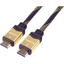 PremiumCord KPHDMET015 HDMI 1.4 - HDMI 1.4 Kábel 1.5m - Fekete/Arany kábel és adapter