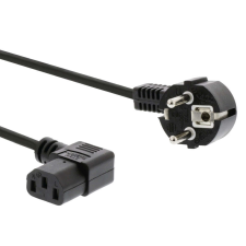 PremiumCord KPSP3-90 tápkábel Fekete 3 M CEE7/7 IEC C13 kábel és adapter