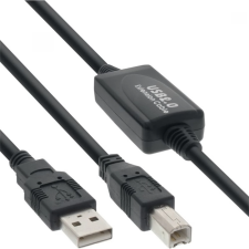 PremiumCord KU2REP10AB USB-A apa - USB-B apa 2.0 Hosszabbító kábel - Fekete (10m) kábel és adapter
