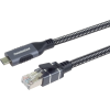 PremiumCord KU31NET2 Összekötőkábel USB-C RJ45 2Gbps 1m fekete (ku31net2)