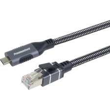 PremiumCord KU31NET2 Összekötőkábel USB-C RJ45 2Gbps 1m fekete (ku31net2) kábel és adapter