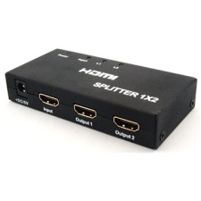 PremiumCord külső HDMI Splitter, 2 port HDMI 1.4 Fekete kábel és adapter