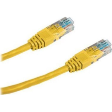 PremiumCord Patch Kábel UTP, CAT5e, 10m, sárga (sputp100Y) kábel és adapter