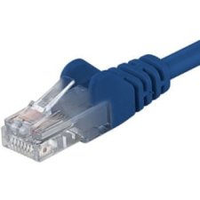 PremiumCord Patch kábel UTP CAT6, 1m, Kék kábel és adapter