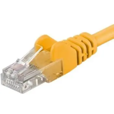 PremiumCord Patch kábel UTP RJ45-RJ45 CAT6 2m sárga kábel és adapter
