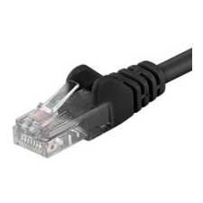 PremiumCord Patch UTP Kábel CAT6, 10m, Fekete kábel és adapter