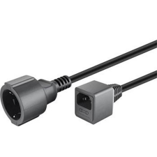PremiumCord ppu1-01 EUR C14 - CEE 7/7 20 cm fekete hosszabbító kábel kábel és adapter