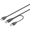 PremiumCord USB 2.0 - 0,2m, Y kábel