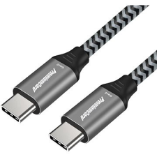 PremiumCord USB-C kábel (USB 3.2 GEN 2, 3 A, 60 W, 20 Gbit/s) pamut borítás 0,5 m kábel és adapter