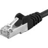 PremiumCord UTP CAT6A Összekötő Fekete 10m sp6asftp100C (sp6asftp100C)