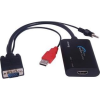 PremiumCord VGA/D-Sub + Jack HDMI Átalakító Fekete 10cm khcon-04 (khcon-04)