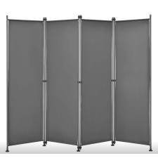 PremiumD Kültéri spanyolfal térelválasztó, harmonika paraván 170x215 cm szürke kerti bútor