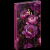Presco Határidőnapló mágnessel záródó, heti, fehér lapokkal Purple Flowers 130x210 mm, Presco