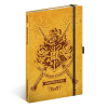 Presco Határidőnapló REALSYSTEM 130x210 mm 2 hét oldalpáronként sárga lapos Harry Potter - Hogwarts 2026.