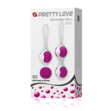  Pretty Love Orgasmic - variálható gésagolyó szett (fehér-lila) kéjgolyó