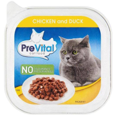 PreVital alutálka macska csirke-kacsa – 24×100 g macskaeledel