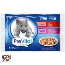  PreVital Alutasakos macska eledel Marha-Nyúl,pulyka 4x100g macskaeledel