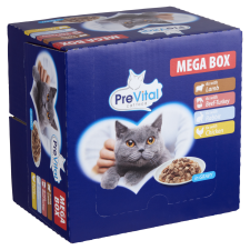 Prevital alutasakos macskaeldel mega box 24x100g Multipack macskaeledel