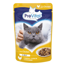 PreVital alutasakos macskaeledel csirkés zselében 100g macskaeledel