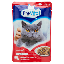 Prevital Alutasakos teljes értékű macskaeledel marhával aszpikban 100 g macskaeledel
