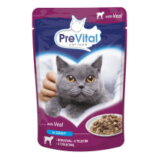 PreVital borjú alutasakos macskaeledel 100g macskaeledel