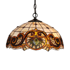 Prezent Tiffany színes függesztett Tiffany lámpa (PRE-95) E27 2 izzós IP20 világítás