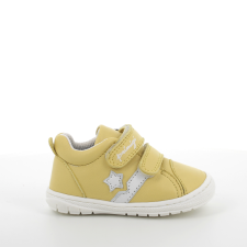 Primigi – Átmeneti- tépőzáras bőr gyerekcipő - sárga- fehér csillag - 20 gyerek cipő