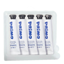 Primo Tempera PRIMO fehér 12 ml 5 db/készlet tempera