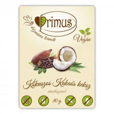 PRIMUS Primus vegán kókuszos-kakaós keksz 80 g reform élelmiszer