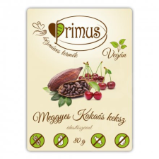  Primus vegán meggyes-kakaós keksz 80 g reform élelmiszer